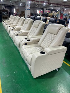 Conjunto de Sillones Reclinables de Cuero de Lujo, Sillón Reclinable de Cuero Genuino para el Hogar, Sala de Estar, Alemania, Cuero Doble - Product Image 5