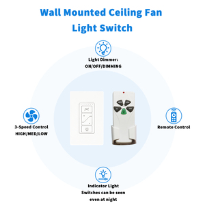 JF-068 + 53t + R28 phổ Trần fan hâm mộ điều khiển từ xa, fan hâm mộ điều khiển từ xa 3 mảnh thiết lập, Tương thích với Hunter Hampton bay. - Product Image 6