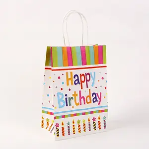 Birthday party kraft paper party atmosphere layout tote bag clothing gift packaging packing paper bag