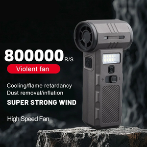 Portable <b>USB</b> Rechargeable 2 in 1 Violent Turbo Fan with LED Light High Speed Mini Air Blower for <b>Keyboard</b> Cleaning and Outdoor - Product Image 3