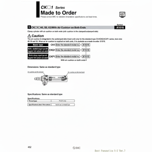 Cilindro de abrazadera SMC Pneumatics - Product Image 1