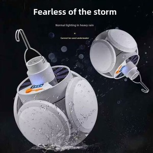 Lámparas <span class=keywords><strong>LED</strong></span> para colgar en exteriores, portátiles, solares, multifuncionales, plegables, recargables por USB, linterna de camping IP65 con control táctil. - Product Image 5