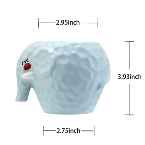 <span class=keywords><strong>Tasse</strong></span> tiki éléphant de forme personnalisée en céramique avec poignée en porcelaine ensembles de tasses tiki en verre cocktail - Product Image 2