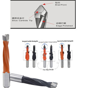 Countersink Through Hole <b>Drill</b> <b>Bits</b> Integral Insert Carbide Tip Deep Hole Precision <b>Drill</b> Tools for Woodworking Size Custom - Product Image 5
