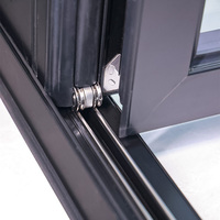 Porte pliante transparente en aluminium trempé à double vitrage, résistante au vent, personnalisée pour hôtel, conforme aux normes d'efficacité énergétique NFRC des États-Unis et du Canada
