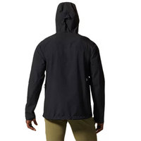 Mode hommes vêtements 100% Nylon imperméable pleine fermeture éclair pull coupe-vent à capuche veste avec poche poitrine