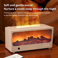 Nouveautés : Diffuseur d'arômes portable 200 ml avec lumières colorées, simulation de flamme, minuterie, pour bureau
