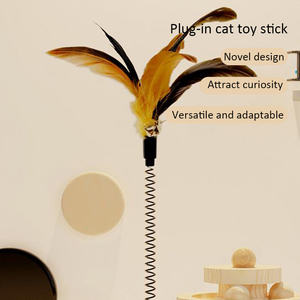 <span class=keywords><strong>Poteau</strong></span> à gratter pour chat en sisal, plateau tournant en <span class=keywords><strong>bois</strong></span> massif à 4 niveaux, résistant à l'usure, jouet auto-activant pour chat, disque rotatif pour chat, balle - Product Image 3