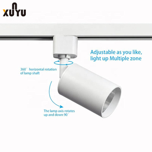 Vàng trắng vòng bề mặt gắn xi lanh có thể điều chỉnh đường sắt tại chỗ chiếu sáng LED theo dõi đèn LED theo dõi ánh sáng lịch thi đấu GU10 nhôm - Product Image 4