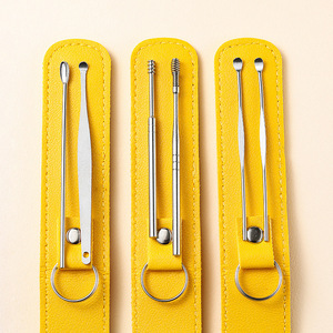 Juego de limpiadores de oídos de acero inoxidable, herramienta portátil de limpieza de oídos de 6 piezas para adultos, uso doméstico - Product Image 3