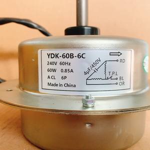 Motor de Inducción YDK-60B-6C 240V 60Hz 60W Monofásico con Montaje de Brida para Ventilador Exterior de Aire Acondicionado - Product Image 1