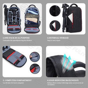 Fuliya BSCI Factory Travel <span class=keywords><strong>Sac</strong></span> à dos étanche pour ordinateur portable Caméscope Digital Dslr Camera Sacs vidéo pour la photographie Hommes Femmes - Product Image 5