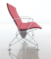 Chaise d'aéroport, chaise d'attente d'hôpital, chaise publique de type hospitalier 3 places en cuir PU avec accoudoirs
