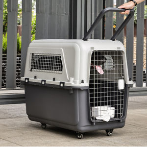 Grande caisse de transport portable en plastique pour animaux de compagnie avec grande capacité pour cage de voyage - Product Image 1