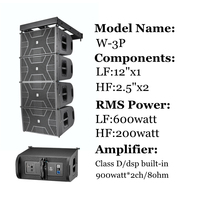 Système audio professionnel de sonorisation active à grande portée, haut-parleur extérieur de 12 pouces en néodyme 600W