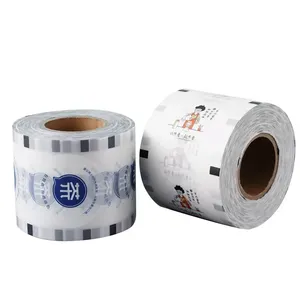 Custom printed disposable plastic paper bubble tea cup sealing film