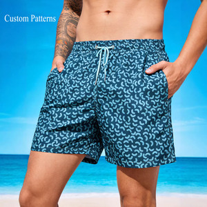 شورت سباحة رجالي مخصص سريع الجفاف للصيف، مريح وقابل للتنفس مع طباعة، شورت ركوب الأمواج مع حبل للربط للرجال - Product Image 1