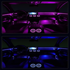 Luci Ambientali LED a 64 Colori per Bocchette Mercedes Benz W177 W118 <span class=keywords><strong>W247</strong></span> Classe A/<span class=keywords><strong>B</strong></span>/CLA/GLA/GLB Lampada Decorativa RGB per Interni Auto - Product Image 4