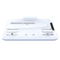 Support vertical PG-P5S020W pour console PS5 Slim, ventilateur de refroidissement pour PS5, station de charge pour manette PS5 avec lumière RVB