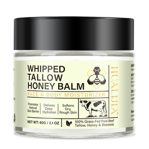 Baume Fouetté Végétalien Naturel au Suif et au Miel avec Logo Personnalisé, Crème de Suif de Bœuf Nourri à l'Herbe de Qualité Cosmétique en Vrac pour le Visage et le Corps - Product Image 1