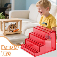 Escaliers de Hamster échelle de Cage pour petits animaux 2 en 1 maison de nidification d'escalade antidérapante pour l'exercice creusant jeu de Stimulation Playtime