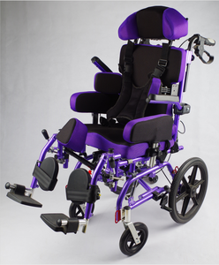 Fauteuil roulant pédiatrique en aluminium Fauteuil roulant pour enfants avec accoudoir rabattable Tapis en PU équipement de réadaptation - Product Image 6