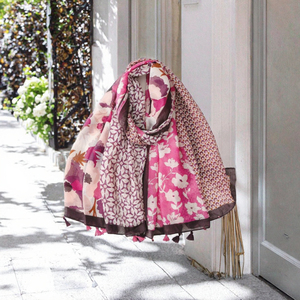 Pañuelo Hijab de Poliéster Estilo Étnico para Mujer, Lazos Largos con Diseño de Hojas, para Viajes de Invierno, Secado Rápido y Transpirable - Product Image 3