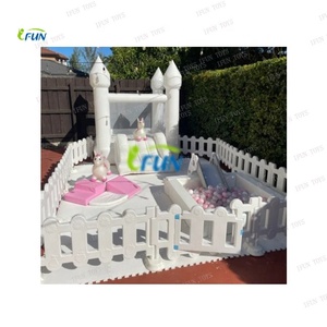 Piscina de Bolas Blanca Resistente de 8~10 pies, Área de Juegos Individual para Interiores, Material PU, Tobogán, para Niños de <span class=keywords><strong>3</strong></span>~10 Años, Ideal para Parques Temáticos y Eventos - Product Image 3