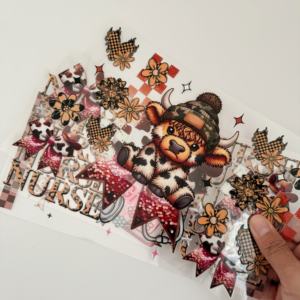 Custom Hot Sales Cup Wraps Transfer Mom Bowknot <b>UV</b> Prints <b>Stickers</b> for 16oz Clear Glass Cup - Product Image 4