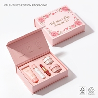 Scatola Regalo Personalizzata per San Valentino con Illustrazione di Rose, Confezione per Cosmetici, Scatola per Packaging Aziendale con Logo Stampato a Caldo