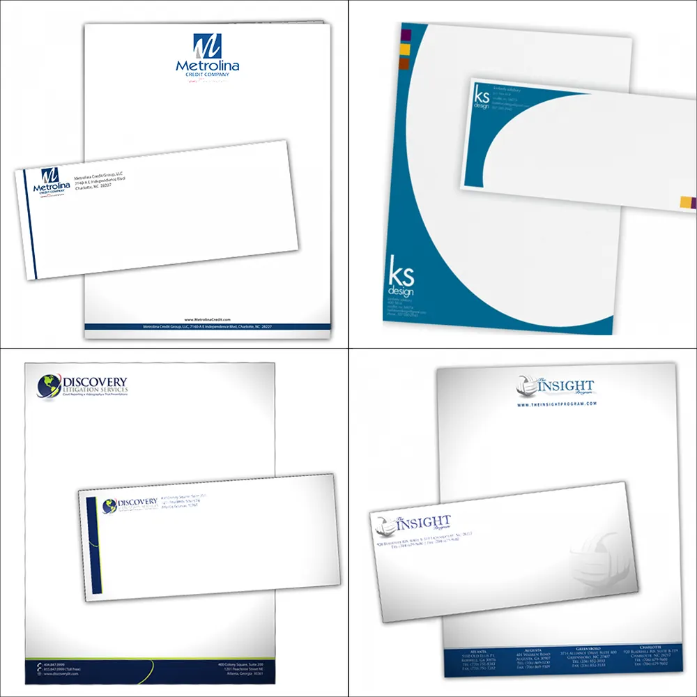 Customized Design A4 Letterheads Printing Services Raised Thermography And Embossed Envelope Blank Certificate Paper On Business