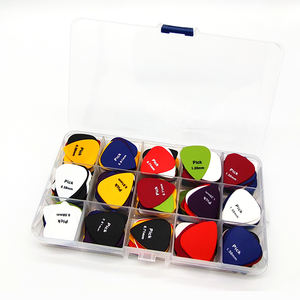 24 pièces/boîte multi-couleurs 0.58 0.71 0.81 0.96 1.2mm épaisseur mixte ABS <span class=keywords><strong>guitare</strong></span> plectre médiateur Alice <span class=keywords><strong>guitare</strong></span> médiator pour vente en gros - Product Image 5