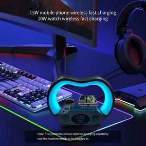 Renk Değiştiren RGB LED ve <span class=keywords><strong>Bluetooth</strong></span> Hoparlör Fonksiyonlu 6'sı 1 Arada Kablosuz Şarjlı Gece Lambası - Product Image 2