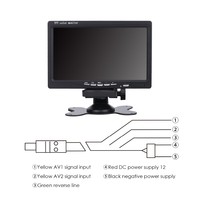 Monitor mobil, 12V 24V DC mobil 7 inci AHD 720P 960P 1080P untuk truk