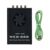 WEB-888 Récepteur SDR Radio définie par logiciel avec module GPS de bande passante 16bit ADC 62M pour HF VHF