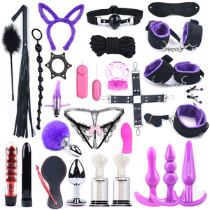 Delove BDSM 26 pz Set Bondage schiavo giocattoli sessuali coppie Gay accessori erotici <span class=keywords><strong>Sexy</strong></span> manette colletto per adulti giochi Fetish per donna - Product Image 1