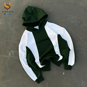 เสื้อฮู้ดดี้ผู้ชายผ้าฝ้ายแท้ 100% สีพื้น ทรงโอเวอร์ไซส์ ไหล่ตก แนวสตรีทแวร์ สำหรับฤดูใบไม้ร่วง แฟชั่นเสื้อฮู้ดดี้แบบเรียบง่าย - Product Image 5