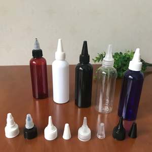Hot Selling 100ml 120ml 200ml <b>Plastic</b> PET Pointed Hair Oil Nozzle Clear <b>Squeeze</b> <b>Bottles</b> With Twist Caps - Product Image 1