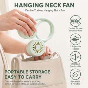 Ventilador de Cuello Plegable 2026 Actualizado con Pantalla LED, 6 Niveles de Viento Potente, Manos Libres, Rotación 360° °   <span class=keywords><strong>Salida</strong></span> de <span class=keywords><strong>Aire</strong></span> Giratoria - Product Image 5