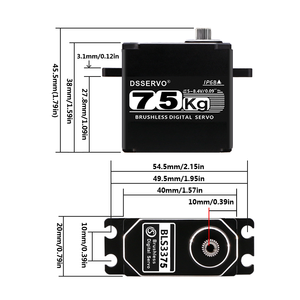 มอเตอร์เซอร์โวแบบไร้แปรงถ่าน BLS3375 แรงบิดสูง 75 กก. กันน้ำระดับ IP68 ความเร็วสูง สำหรับรถแข่ง RC - Product Image 3