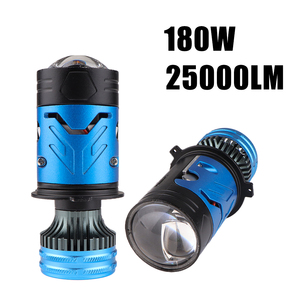 ไฟหน้ารถยนต์รุ่นใหม่ อัพเกรดกำลังไฟสูง 180W หลอดไฟ H4 พร้อมเลนส์โปรเจคเตอร์แบบถอดได้ ไฟหน้า LED - Product Image 4