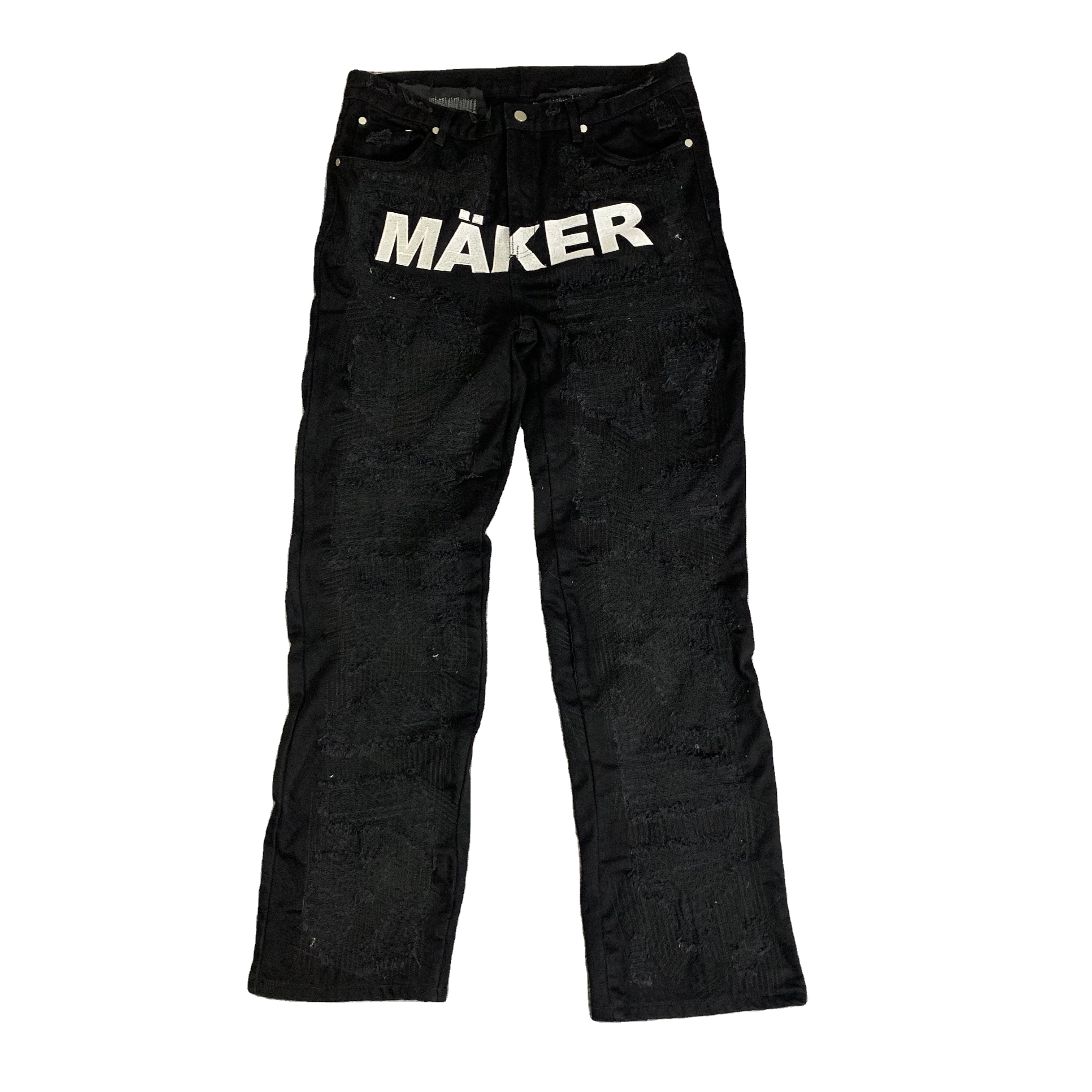 DENIMGUYS Grunge Style Distressed Tassel Y2K Streetwear