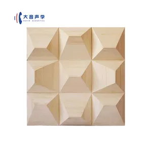 Wood Acoustic Diffuser Panels Sound Insulation Artistic Diffusion Panel for Music Studio Theater