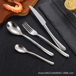 Moonlight Cutlery Set Stainless Steel <b>Knife</b> Fork Spoon 4 Piece Western Dinnerware Durable Mirror Polished Hotel Restaurant Gift - Product Image 4