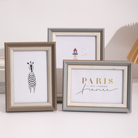 Marco de Fotos de Plástico Rectangular Ecológico de Color Sólido Personalizado, Clásico, Decorativo, para Colgar o Apoyar, Venta al Por Mayor