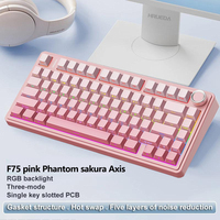 AULA F75 75% Customized Mechanical Keyboard Full Key Hot Swap 2.4 Wireless Three Mode Keyboard Gaming Mechanical Keyboard