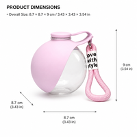 Bouteille d'eau pliable en silicone pour chien et chat, bol anti-fuite, tasse de voyage sphérique, écologique et durable pour la marche et la randonnée