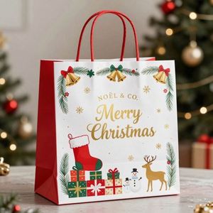 Custom Premium Christmas Gift <b>Bags</b> with High Quality Paper and Festive Designs for Holiday Season - Product Image 2