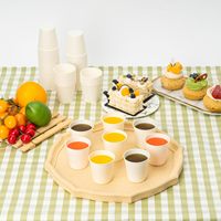 Gobelet en papier à paroi simple personnalisé avec logo imprimé CMJN/7 couleurs, résistant à la chaleur, compatible micro-ondes, de qualité alimentaire, pour boissons chaudes/froides