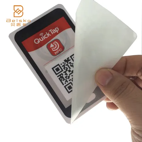 Adhesivo de código de barras imprimible personalizado NFC código QR pegatina de programación URL RFID adhesivo